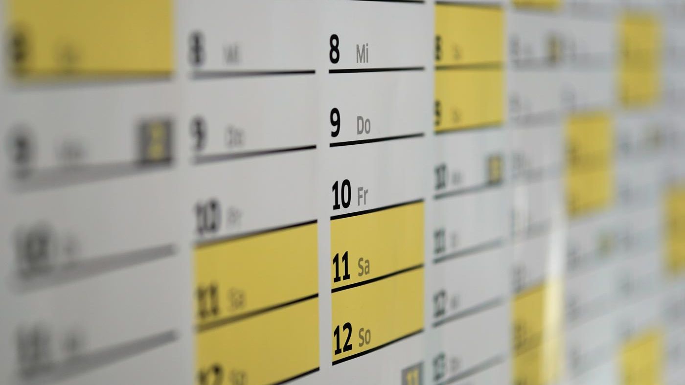 Foto di un calendario