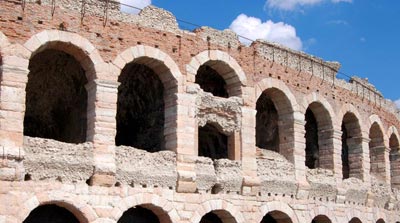 Dettaglio dell'arena di Verona
