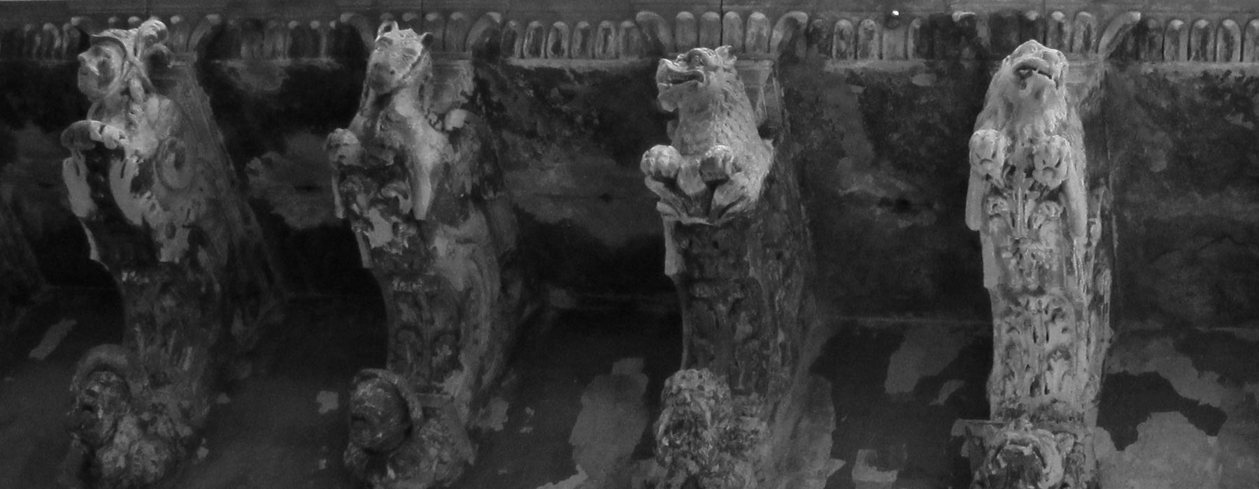 Particolare di una terrazza del centro storico di Lecce